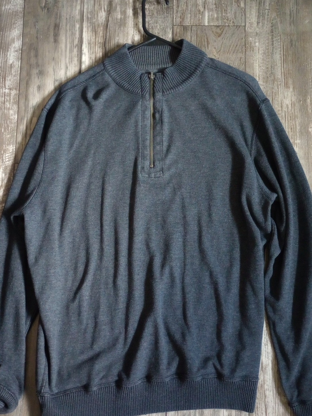 Men's Charcoal Half-Zip Sweater Pullover